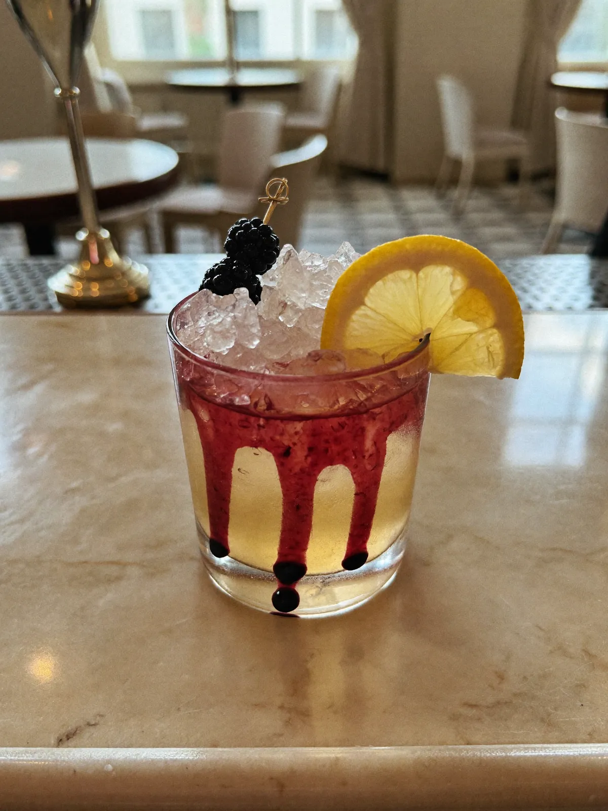 Bramble, servi dans son verre