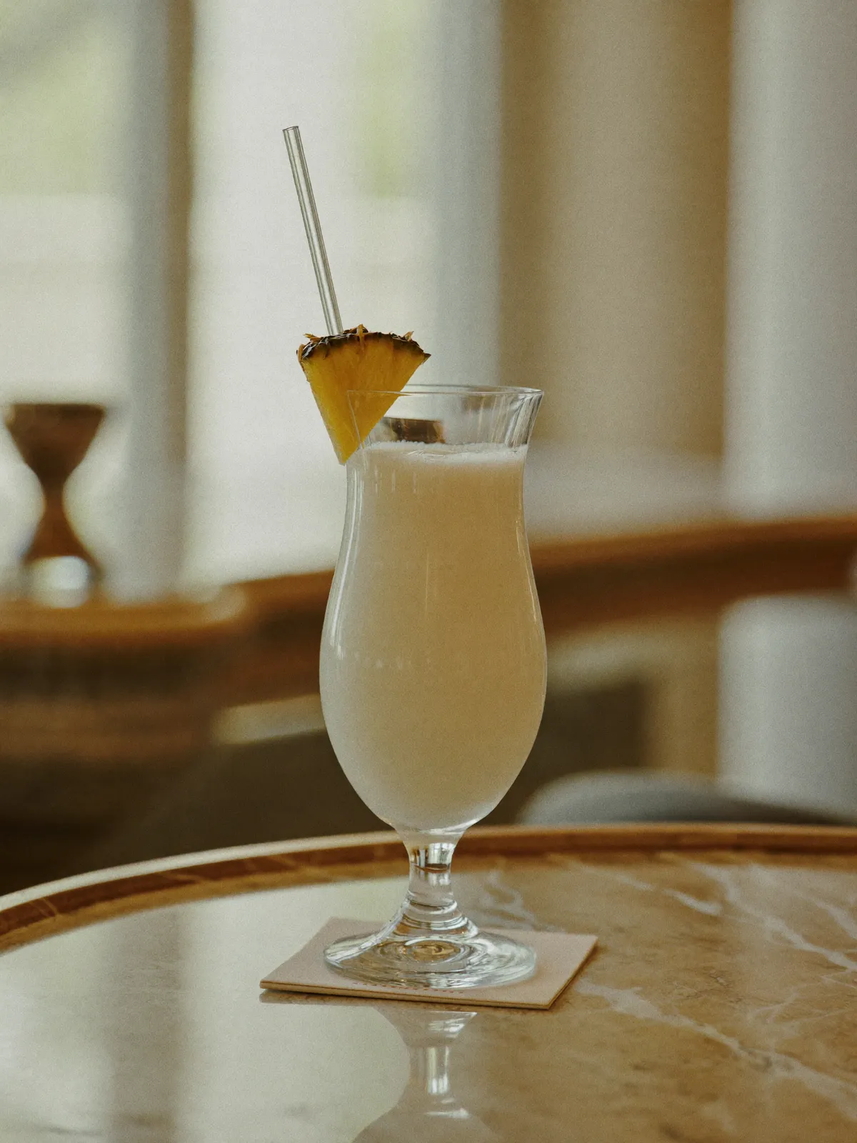 Pina Colada, servi dans son verre