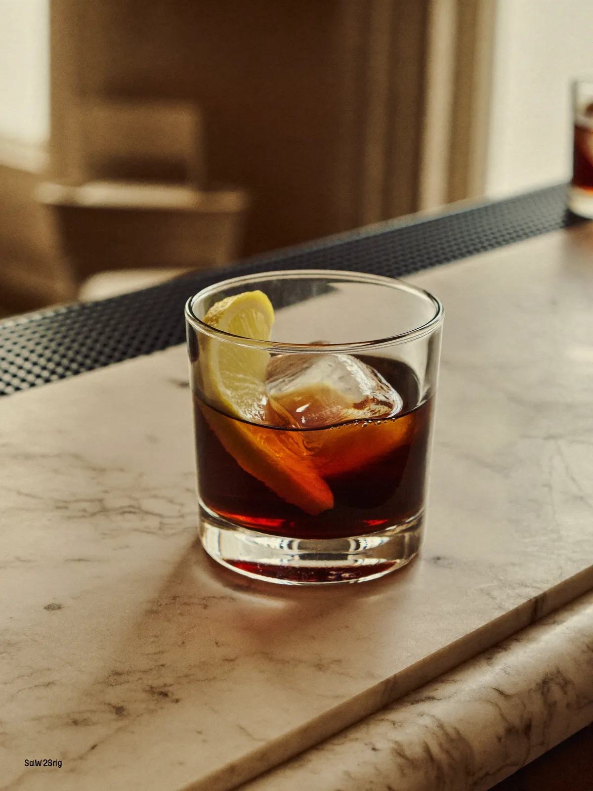 Sazerac, servi dans son verre